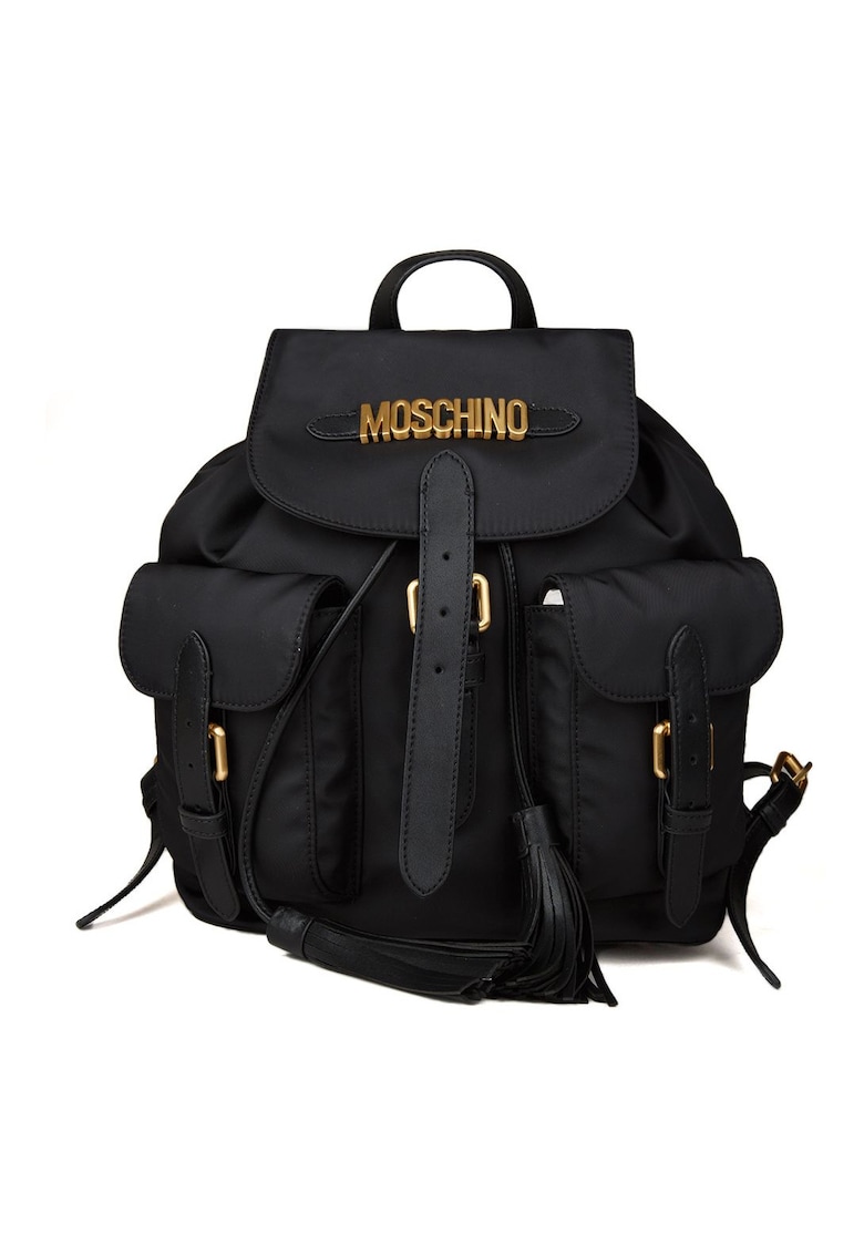 Rucsac cu buzunare exterioare si aplicatie logo metalica - 30x18x29cm