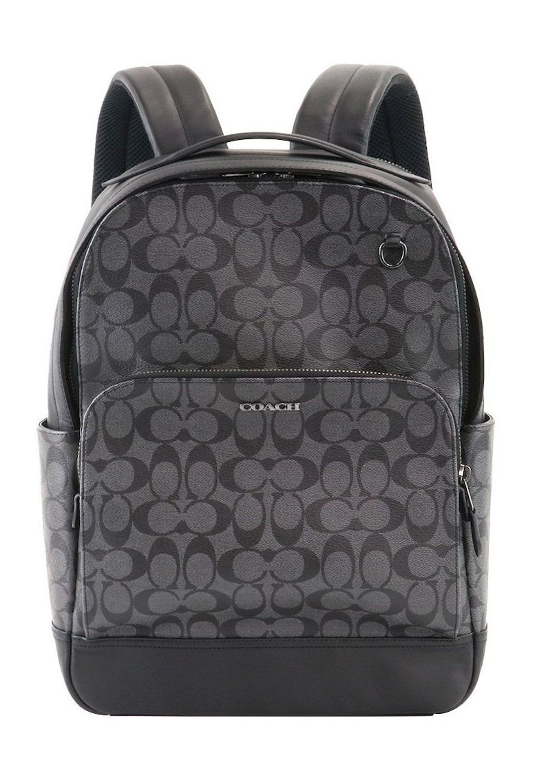 Rucsac din panza peliculizata cu garnituri de piele Graham - 28.5x12x41 cm