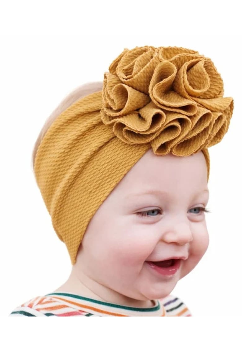 Bentita lata cu floare - Model 0-12 - Maro