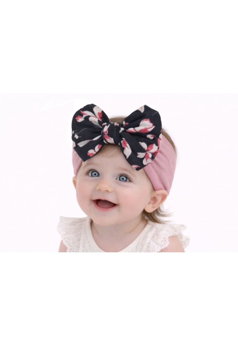 Bentita lila lata cu fundita inflorata - Model AL34280 - 0-12 luni - Lila