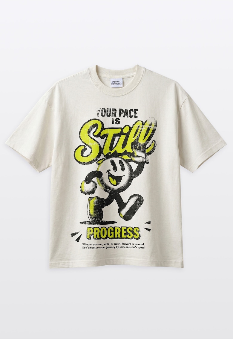 Tricou lejer cu imprimeu - Bej