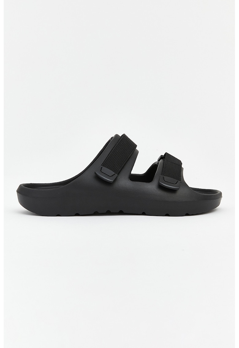 Papuci cu inchidere velcro - Negru