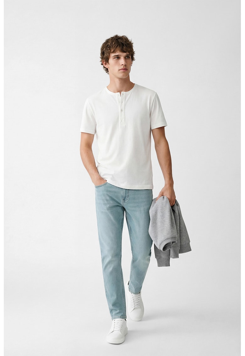 Blugi slim fit - Albastru deschis melange