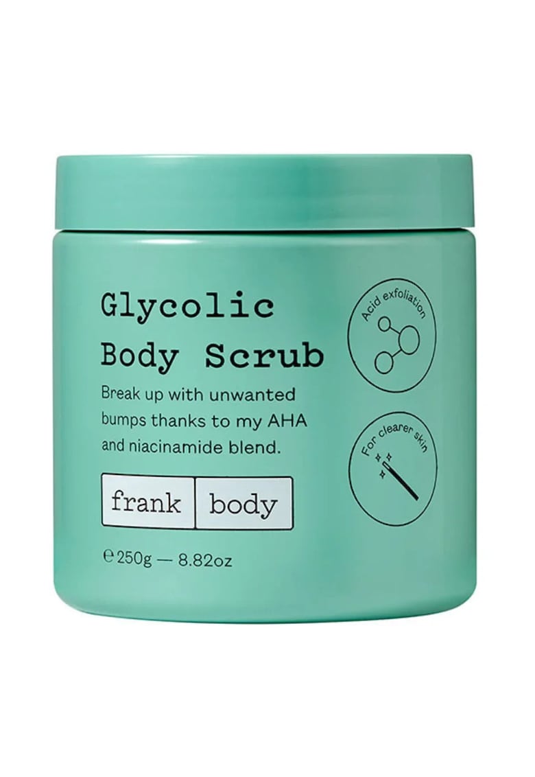 Exfoliant pentru corp Glycolic - cu AHA & niacinamida - pentru piele luminoasa - 250 g