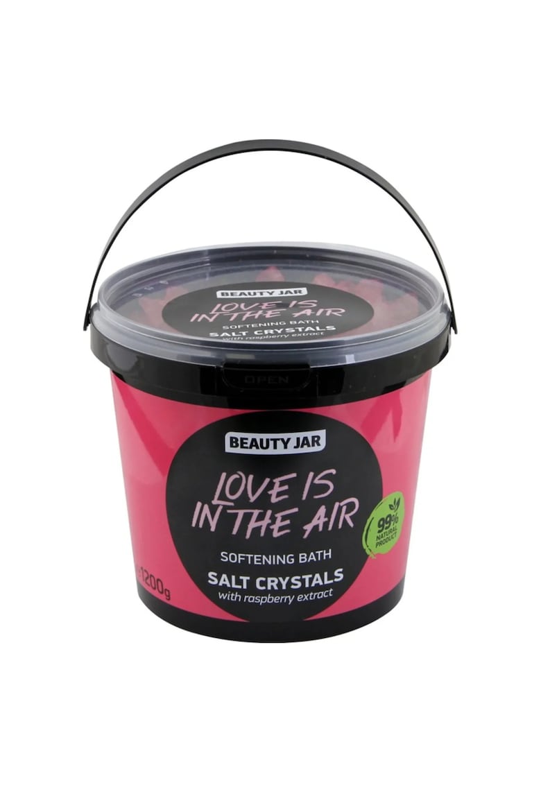 Cristale de baie pentru piele catifelata - cu extract de zmeura - Love is in the air - 1200 g
