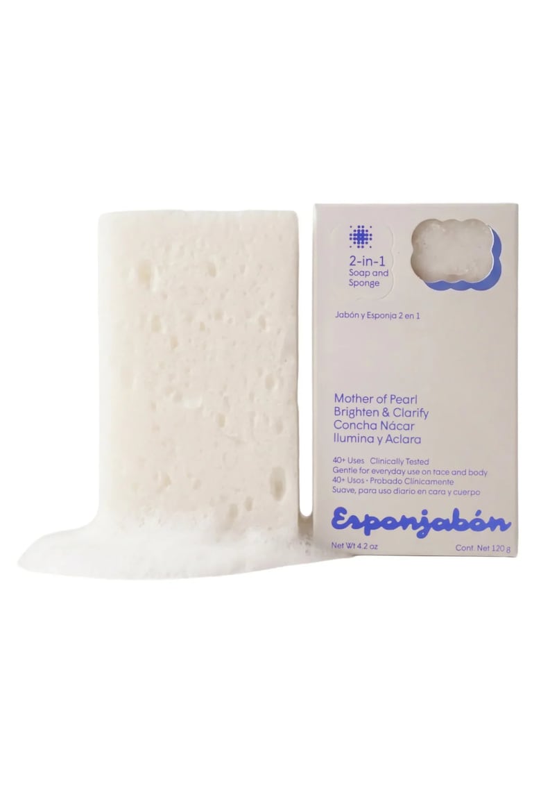 2 in 1 Burete de baie si sapun incorporat - cu Mother of Pearl - efect iluminator - 120 gr