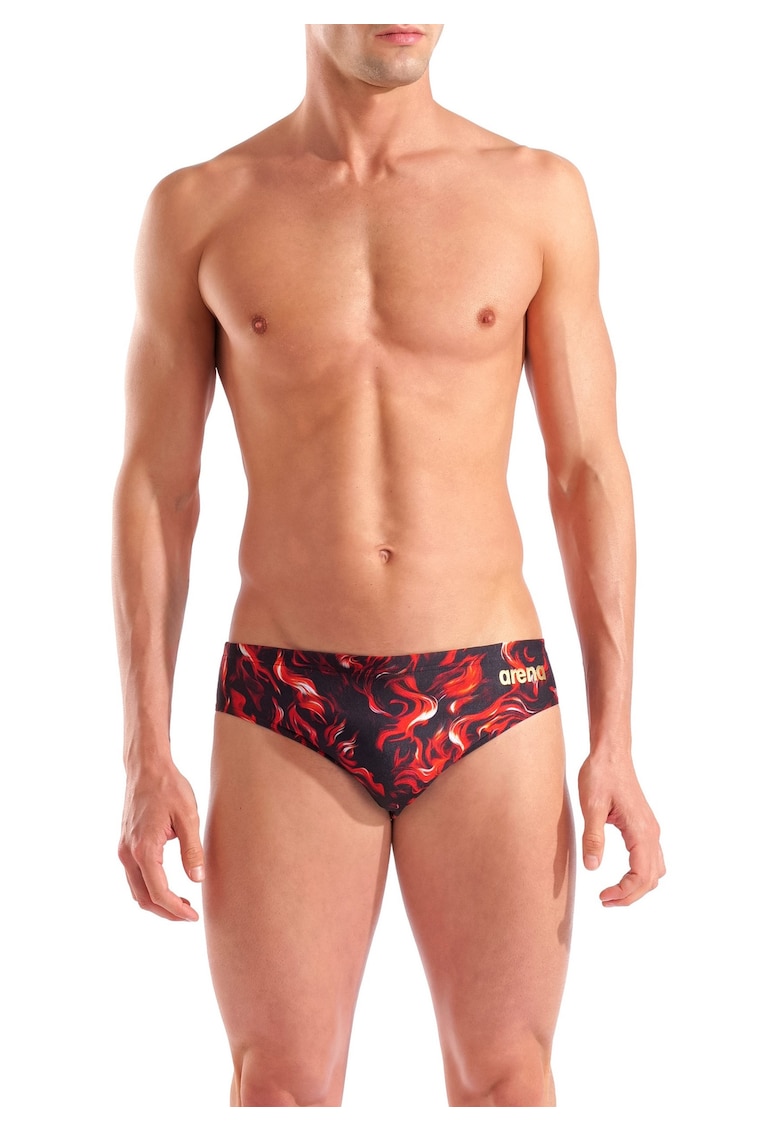 Slip inot barbati Graphic Swim Indomitus - Editie Limitata - Rosu/Negru