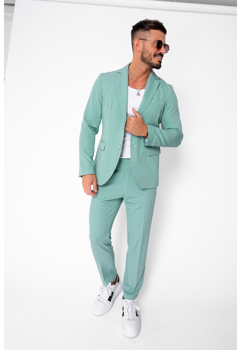 Costum sacou si pantalon lung Mint Green 21865 - Verde