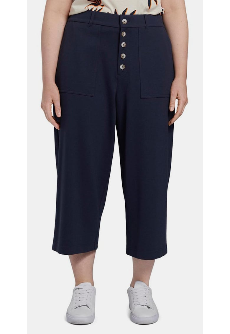 Pantaloni culottes din amestec de vascoza