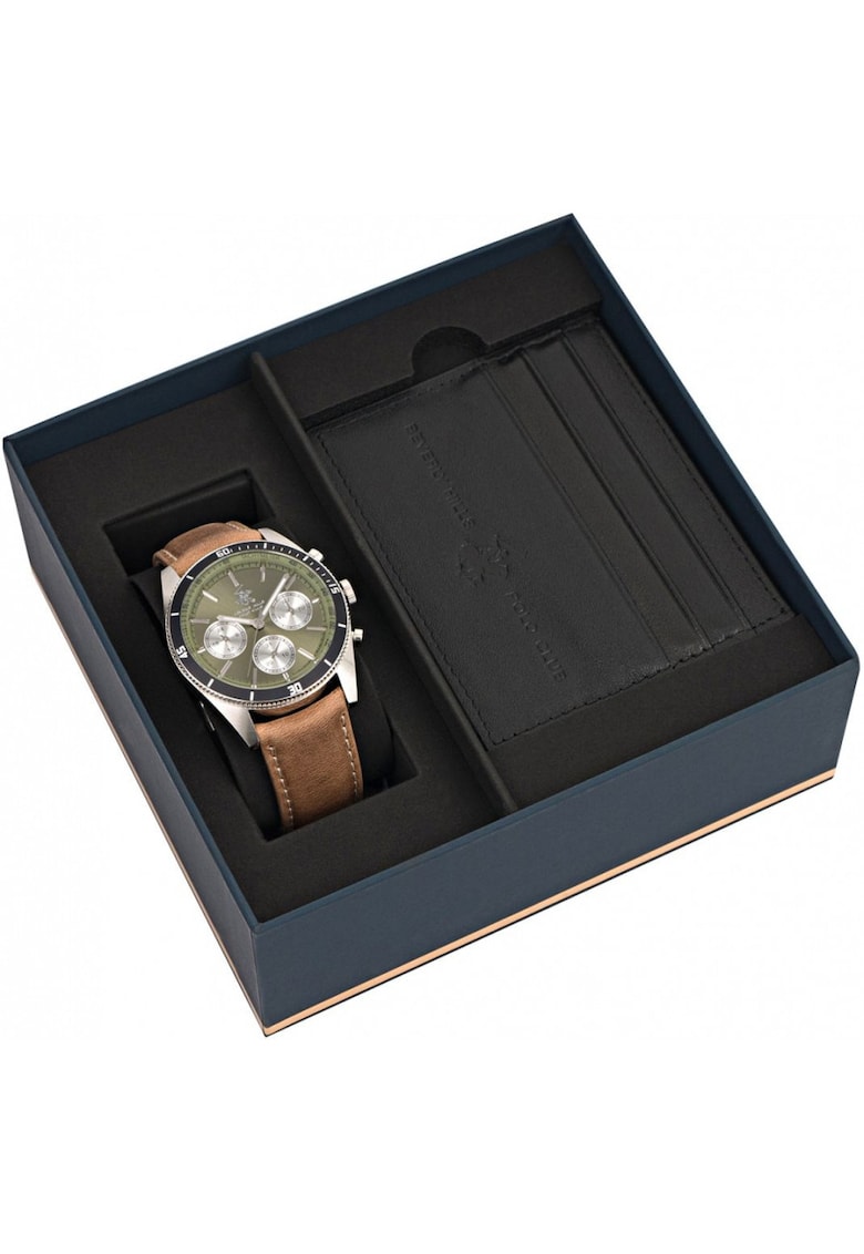 Setul masculin BEVERLY HILLS BP3619X.375 - husa de carduri verde in stil fashion