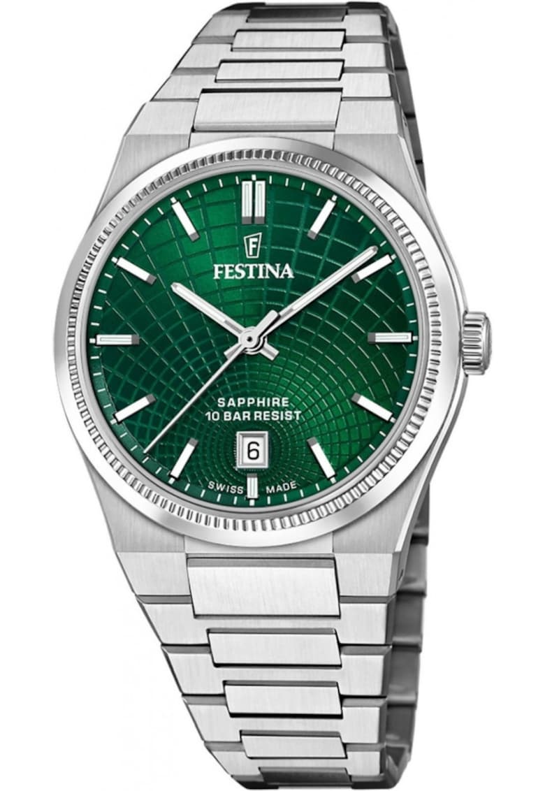 Ceas de barbati 20051/5 - verde clasic - potrivit pentru inot