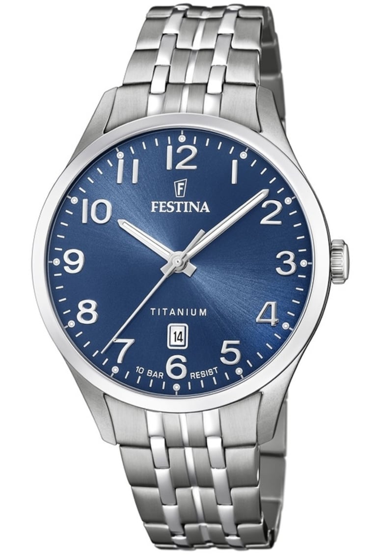 Ceas de barbati 20466/2 clasic albastru din titan