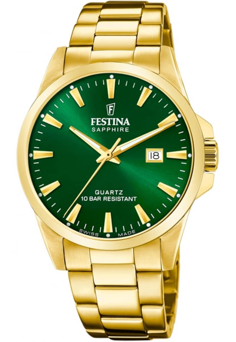 Ceas de mana pentru barbati 20044/5 verde - clasic - potrivit pentru inot