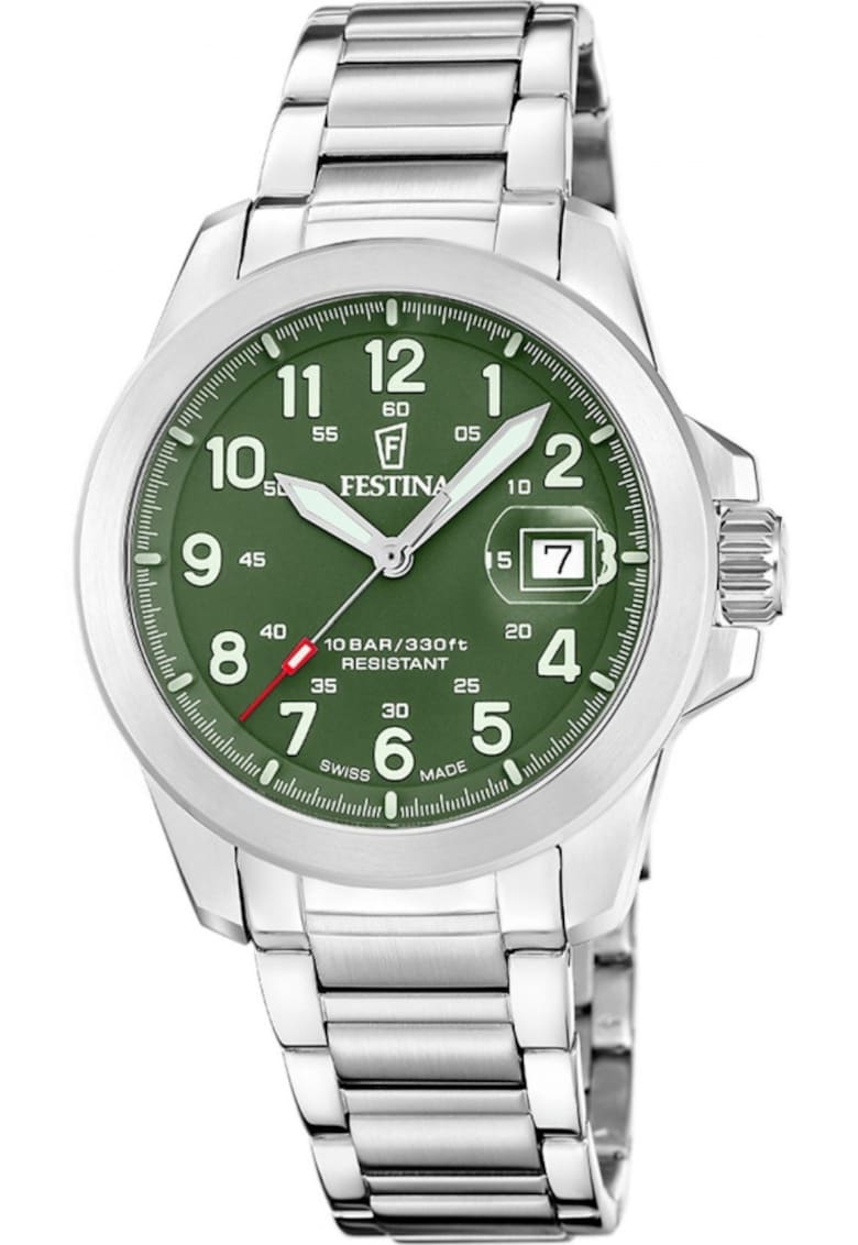 Ceas de mana pentru barbati 20081/3 - verde - clasic - potrivit pentru inot
