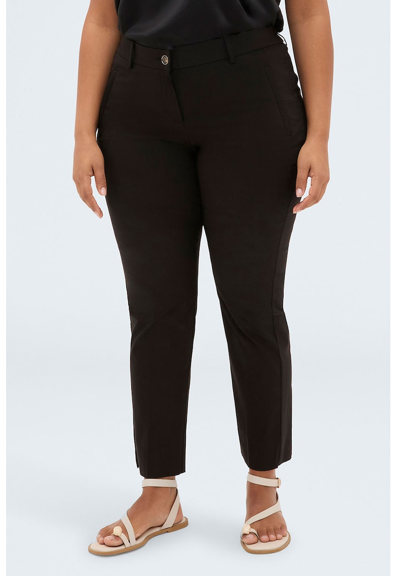 Pantaloni cu croiala dreapta New York - Negru