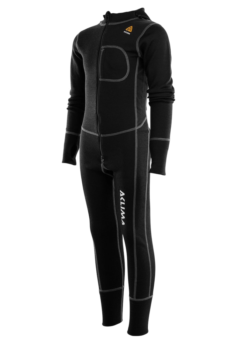 Combinezon merino copii outdoor WarmWool Overall-Negrudwqfwq - Negru