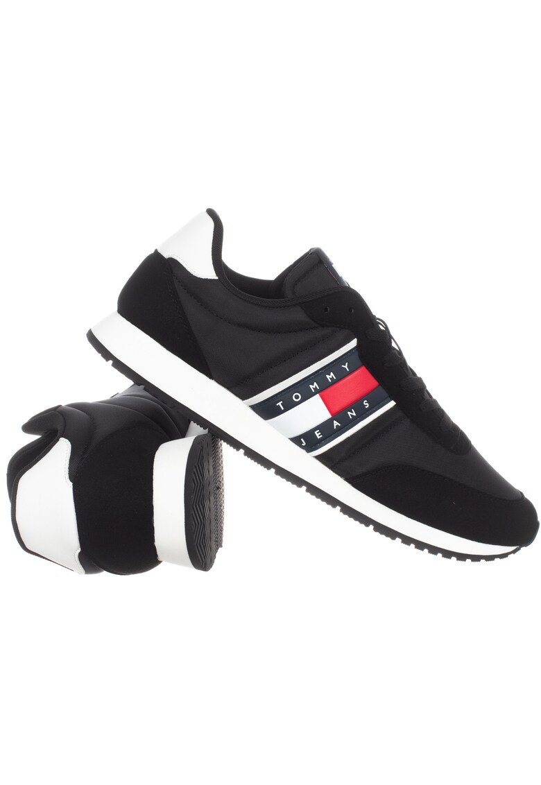 Pantofi sport cu insertii din piele Classic Runner -