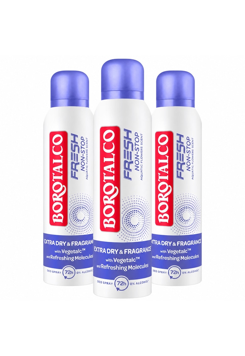 Set Deodorant Spray antiperspirant Fresh Non-Stop Fresh Talc Scent 3 x 150 ml