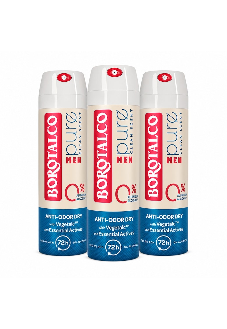 Set Deodorant Spray Men Pure Clean Scent - 3 x 150 ml