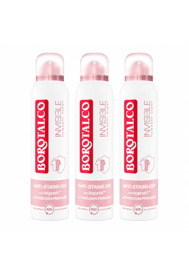 Set Deodorant Spray antiperspirant Invisible Pink - 3 x 150 ml