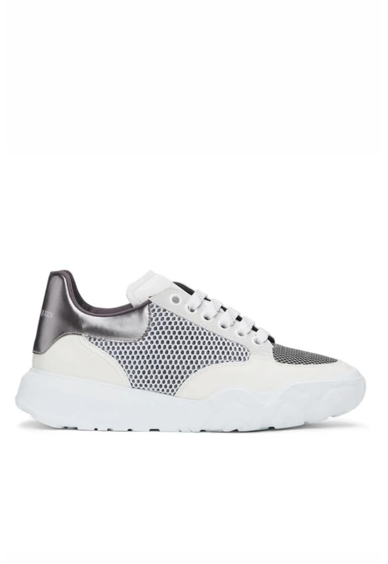 Sneakers barbati - Off-White Court Trainer - Alb/Negru/Argintiu