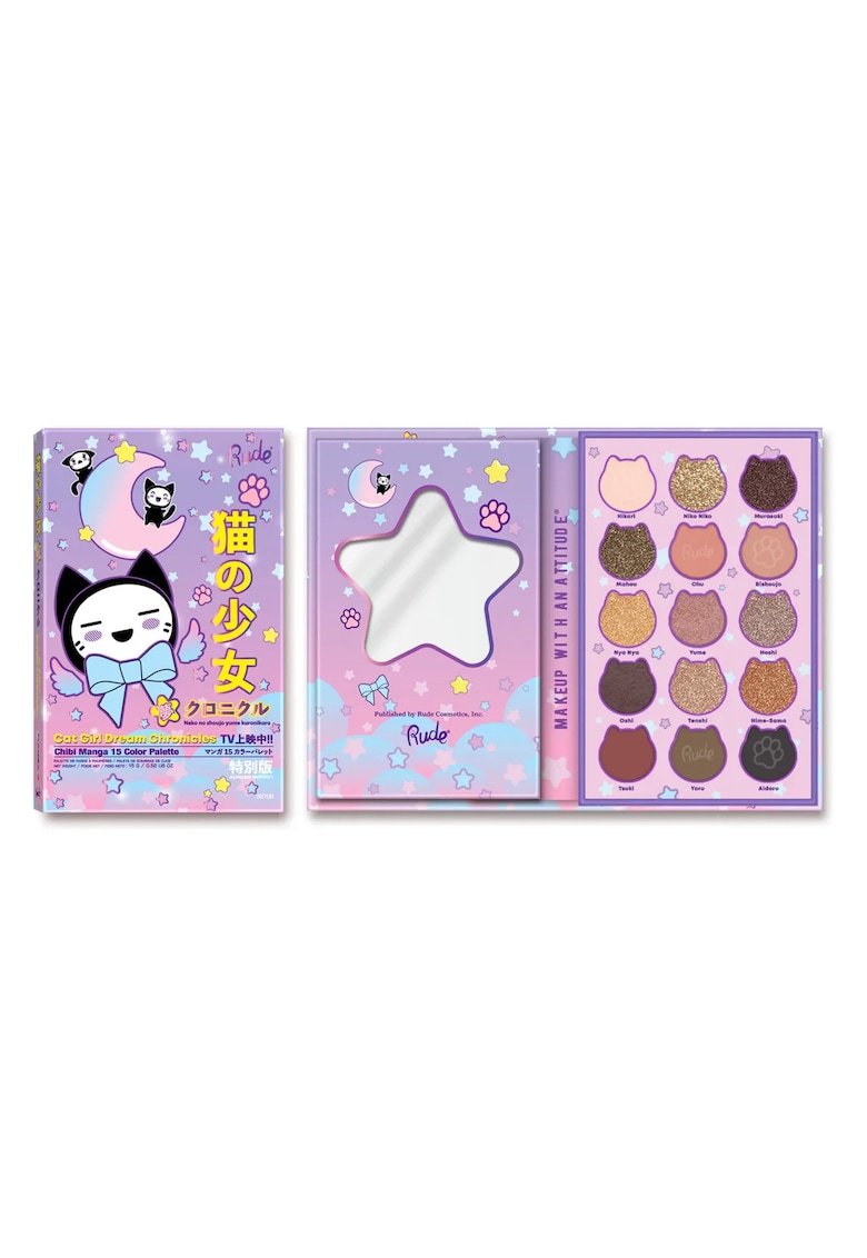 Paleta de farduri pentru pleoape Cat Girl Dream Chronicles - Chibi Manga Collection - Cosmetics - 15 nuante