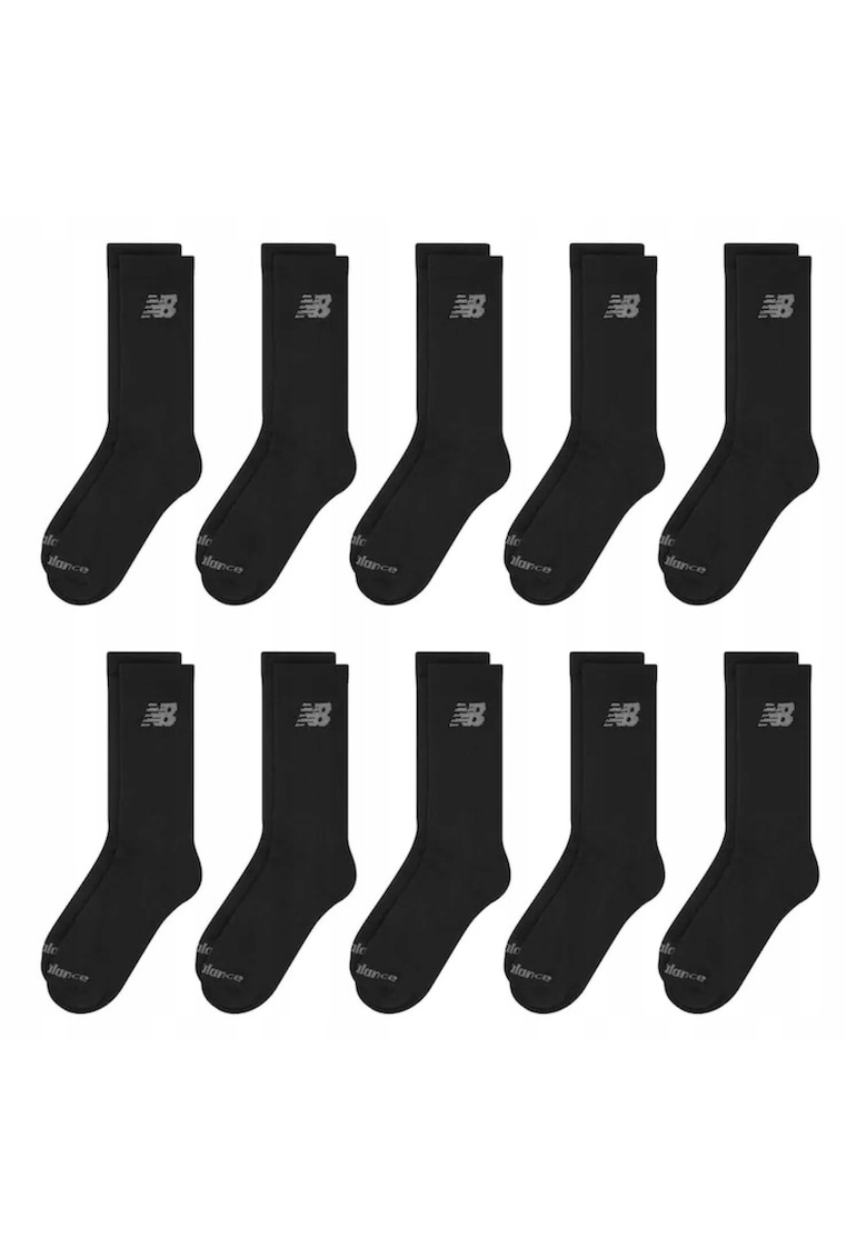 Sosete - Las36460 - Marime 35-38 - Negru - Material Moale Si Placut Pentru Piele Cu Respirabilitate Optima - Amortizare Suplimentara Ce Reduce Oboseala Piciorului - Mansete Elastice Anti-Alunecare - 10 Perechi