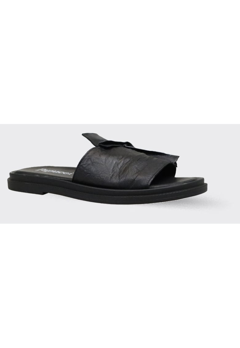 Papuci din piele Airy - Negru