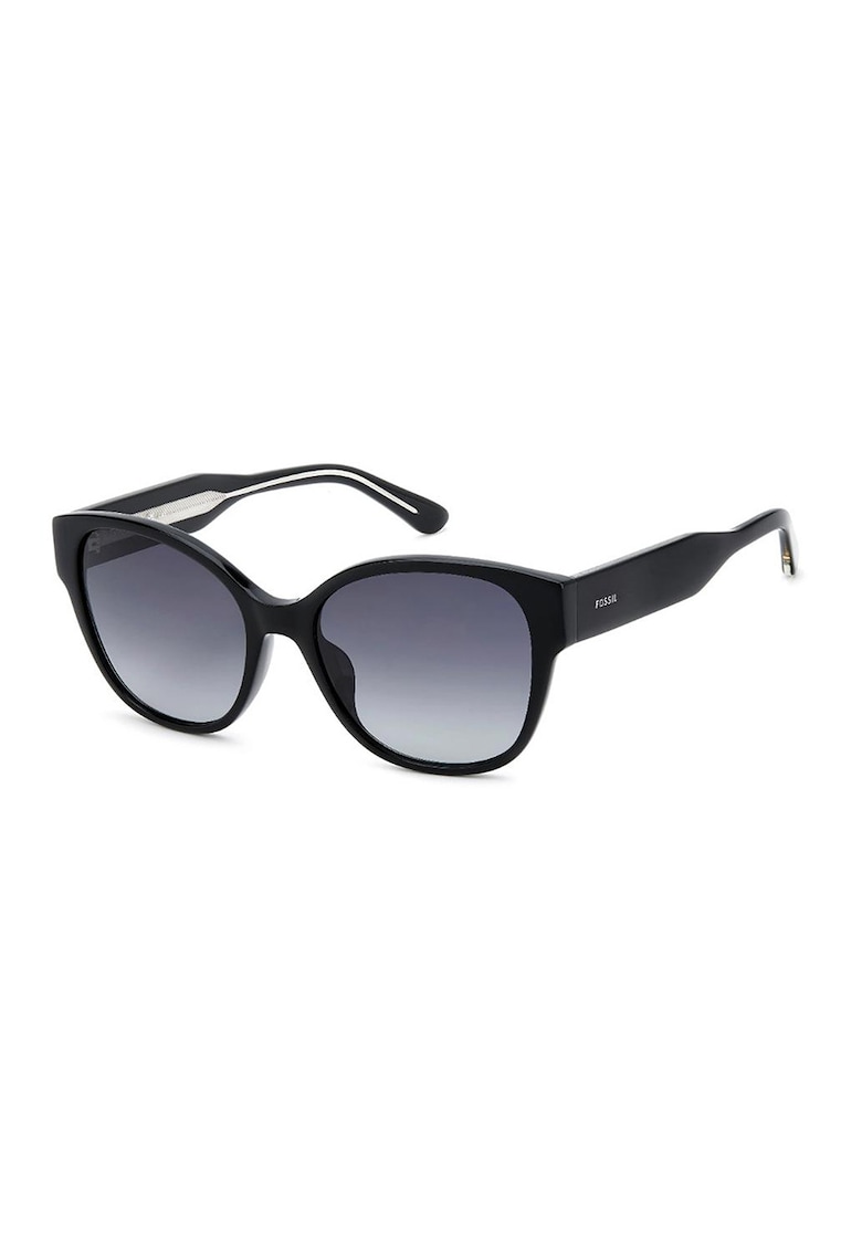 Ochelari de soare rotunzi cu lentile in degrade - Negru