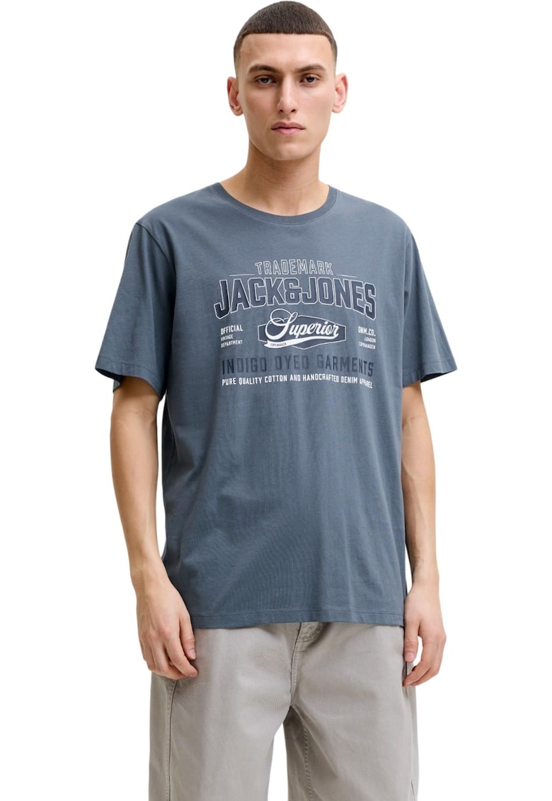 Tricou JACK &JONES Logo O-Neck SN 63010 - Gri