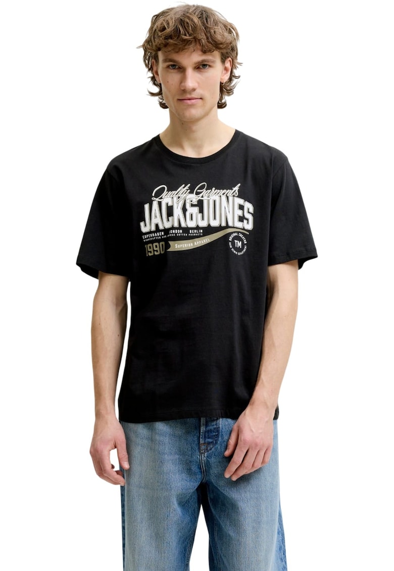 Tricou JACK &JONES Logo O-Neck SN 63000 - Negru