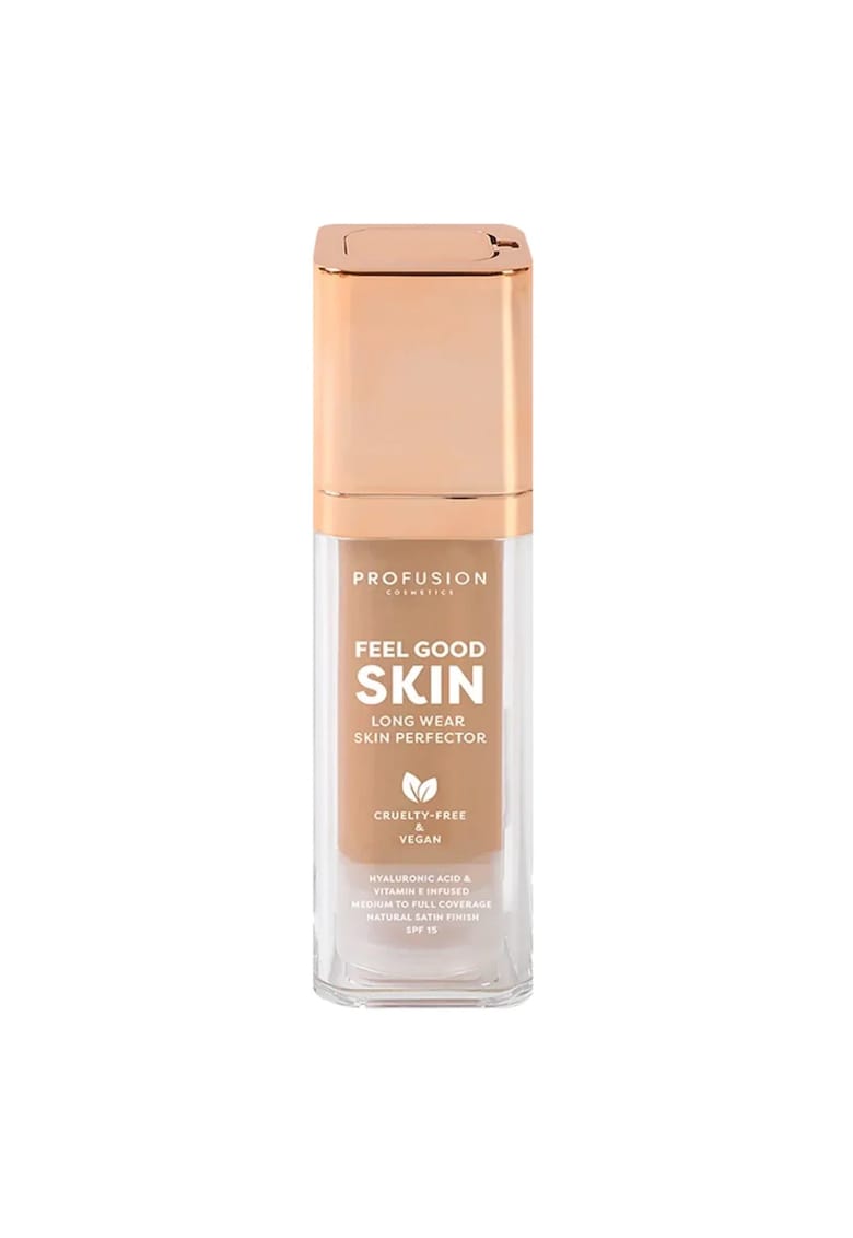 Fond de ten cu SPF 15 - rezistenta indelungata - acoperire medie spre mare - finish satinat natural - nuanta Light 200 - Feel Good Skin - 30 ml Feel Good Skin Foundation - 200 Light
