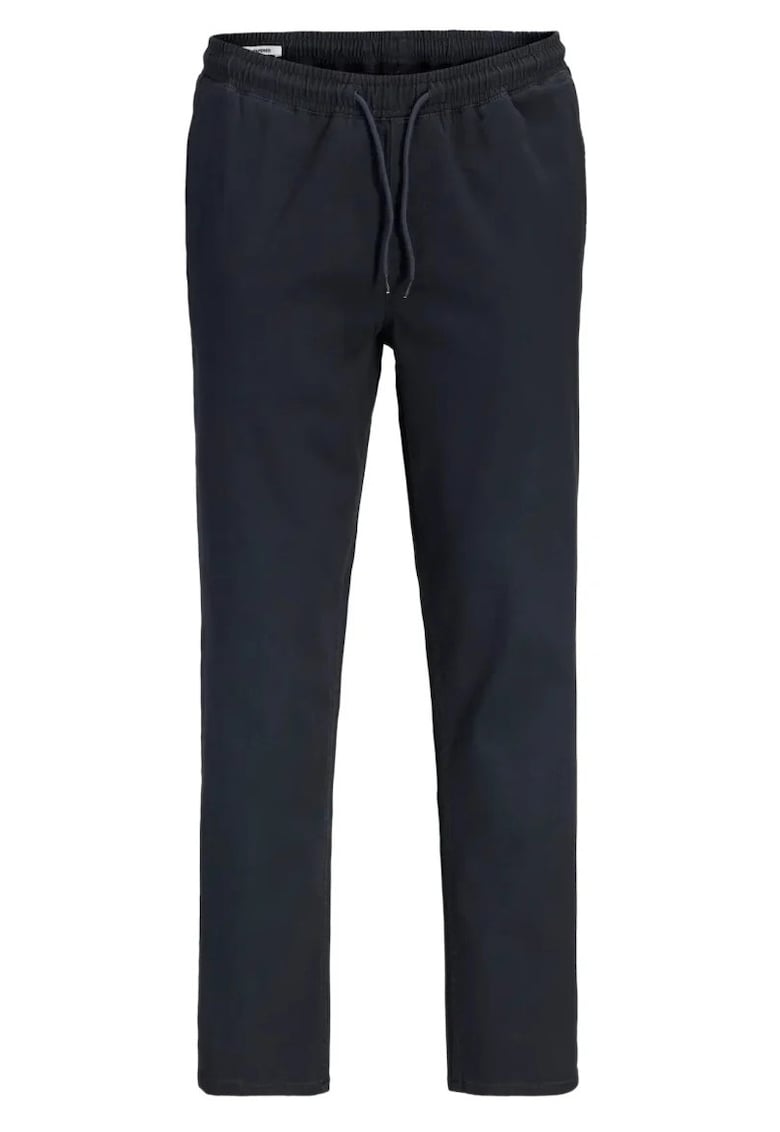 Pantaloni jogger barbati - din bumbac - cu talie medie - Tapered Fit - jpstace dylan - Albastru