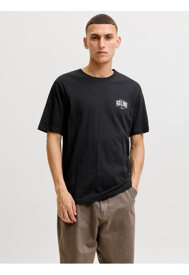 Tricou barbati la baza gatului - din bumbac - Regular Fit - JJAERO