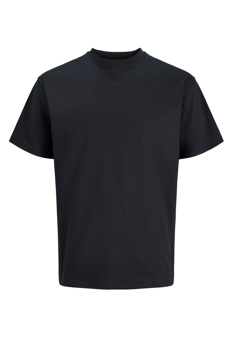 Tricou simplu - barbati big sizes - din bumbac organic - Relaxed Fit - Negru