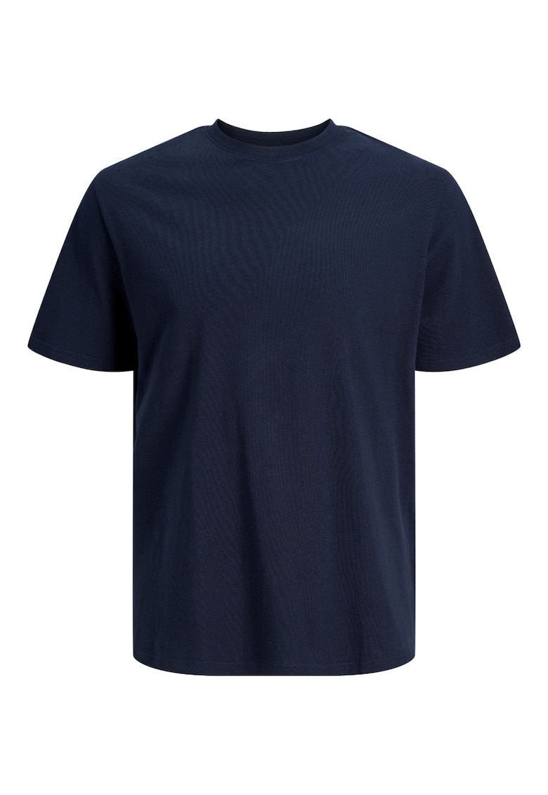 Tricou simplu - barbati big sizes - din bumbac organic - Relaxed Fit - Bleumarin inchis