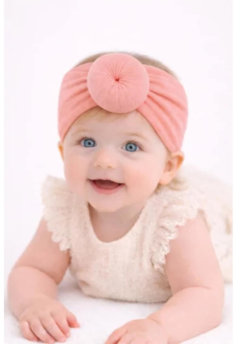 Bentita turban lata roz somon - Model AL 34822 - 0-12 luni