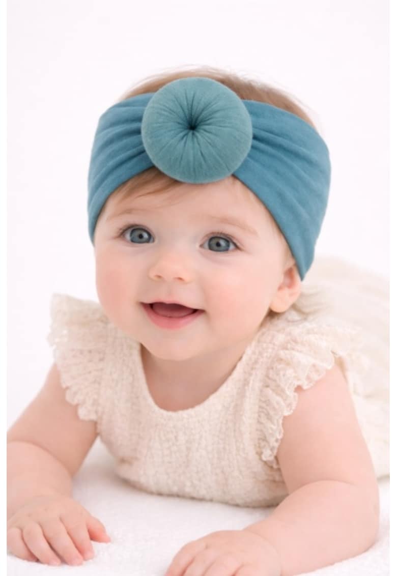 Bentita turban lata - verde inchis - Model AL 34778 - 0-12 luni