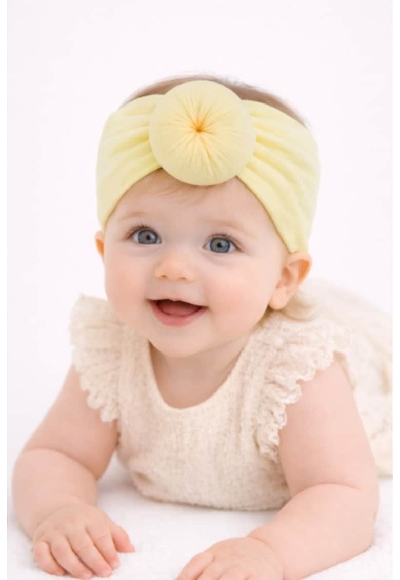 Bentita turban lata galbena - Model AL 34792 - 0-12 luni