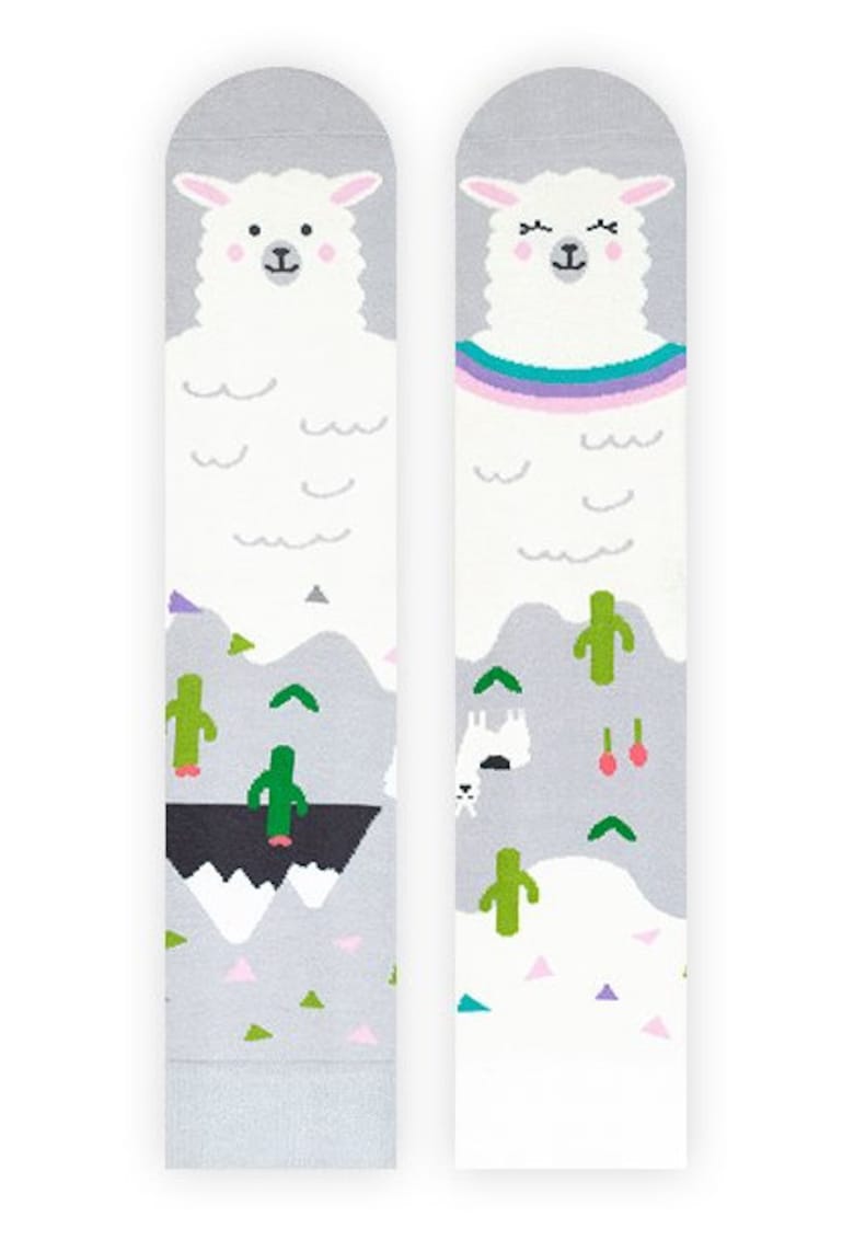 Sosete model unisex Llamacita - Alb