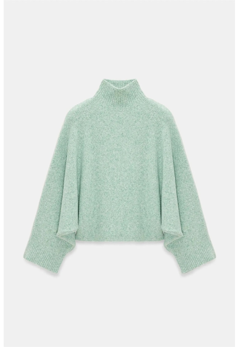 Pulover dama - supradimensionat - verde menta - fara inchidere - maneca lunga -