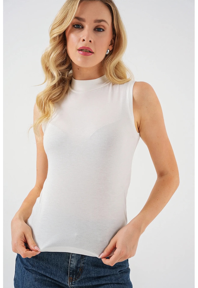 Body - mulat - jumatate de guler - Ivory Natural - 95% viscoza - 5% lycra