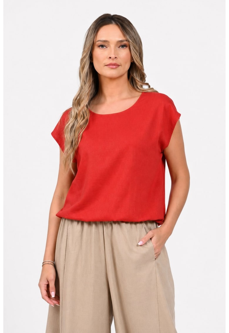 Bluza Dama - Kimono - de in - decolteu rotund - maneca kimono - elastic in talie V412