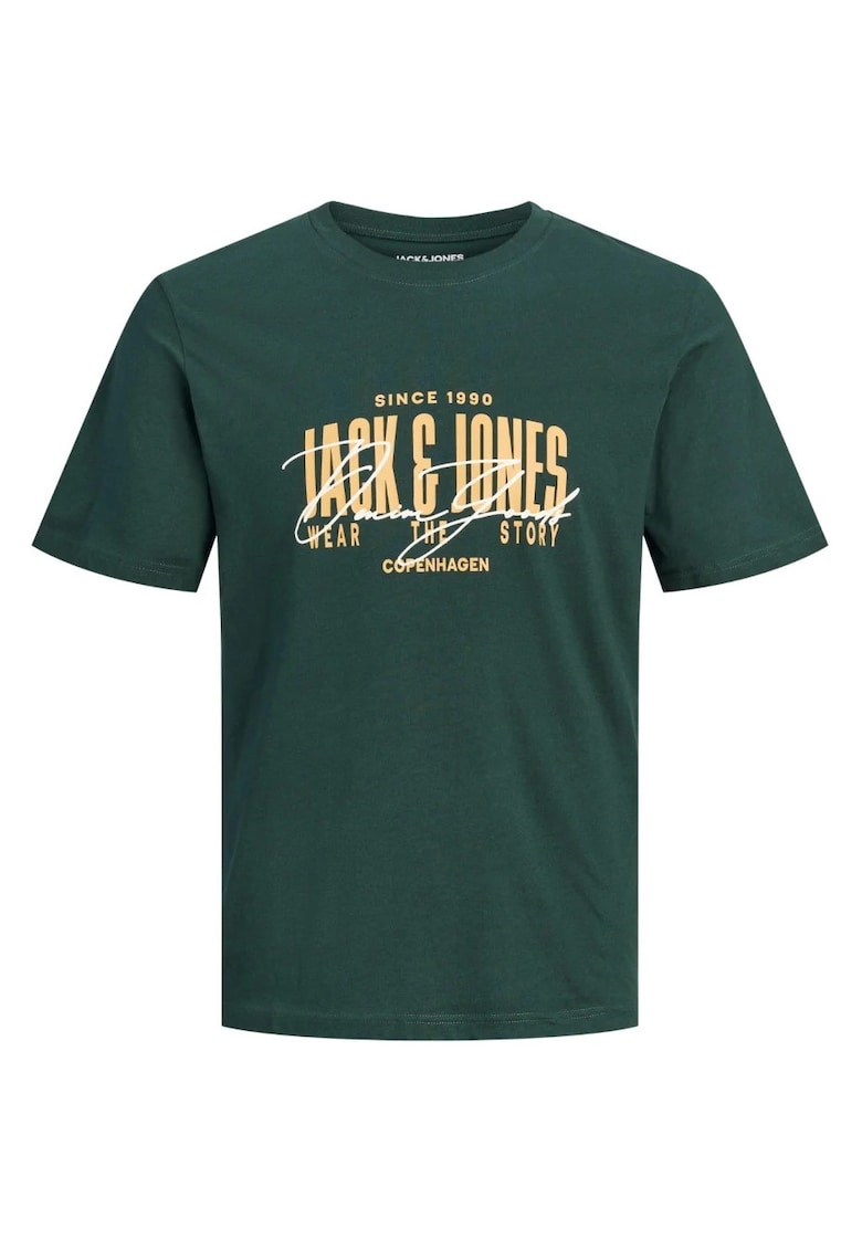 Tricou la baza gatului baieti - din bumbac - Regular fit - Verde inchis