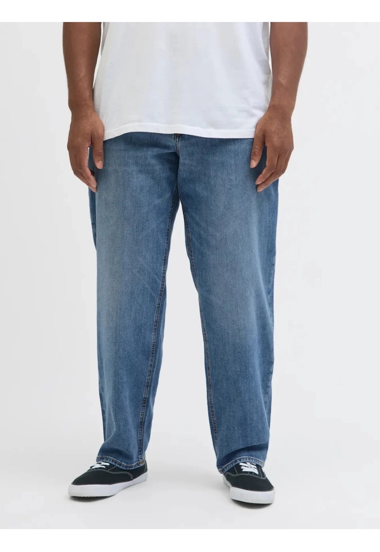 Plus Blugi Mike - barbati big sizes - cu talie joasa si croiala Comfort Fit - Abastru deschis - 50 - 32