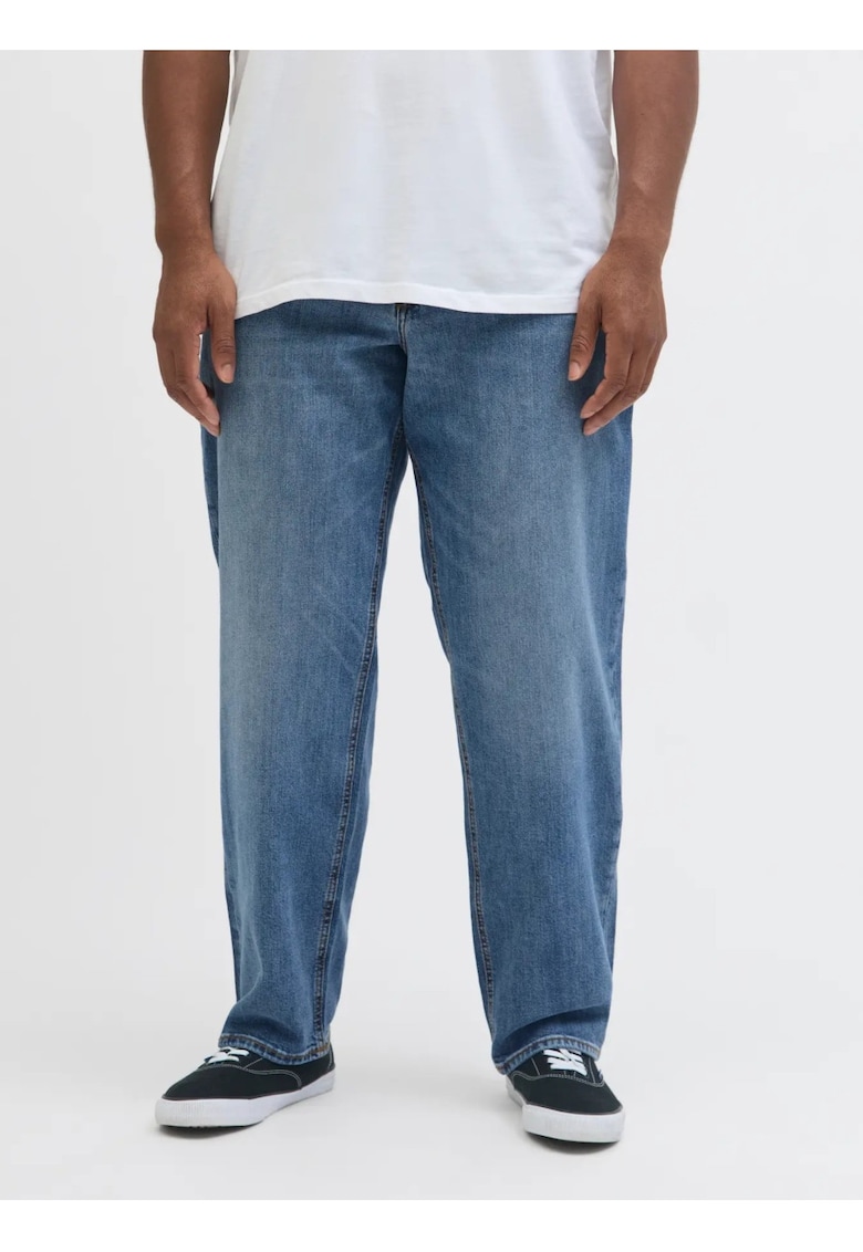 Plus Blugi Mike - barbati big sizes - cu talie joasa si croiala Comfort Fit - Abastru deschis - 42 - 32