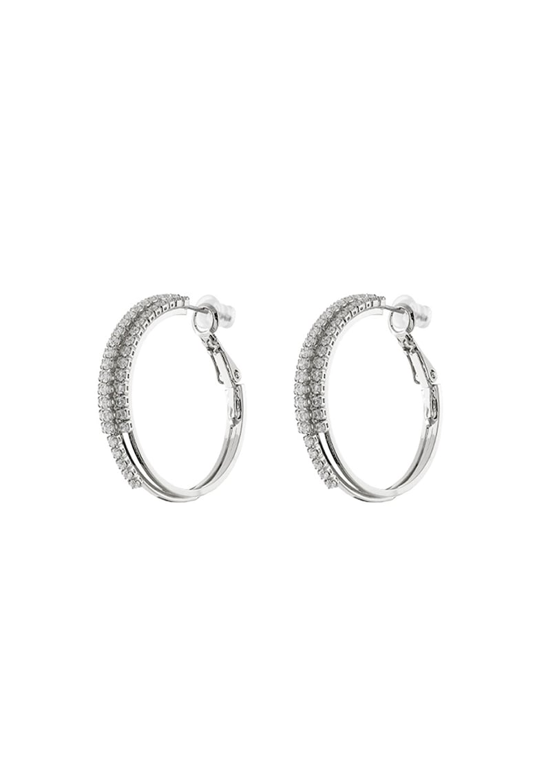 Cercei cu zirconia - Argintiu