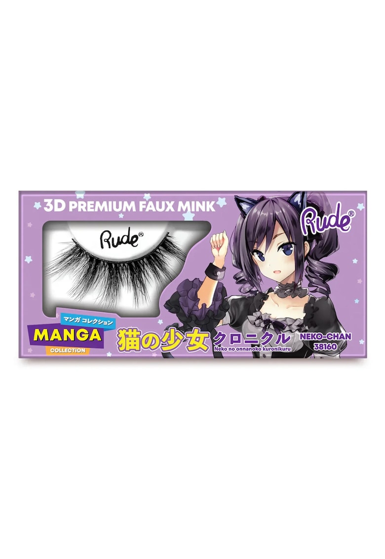 Gene false premium - efect 3D - model Neko-Chan - Chibi Manga Faux Mink - Cosmetics - 1 articol