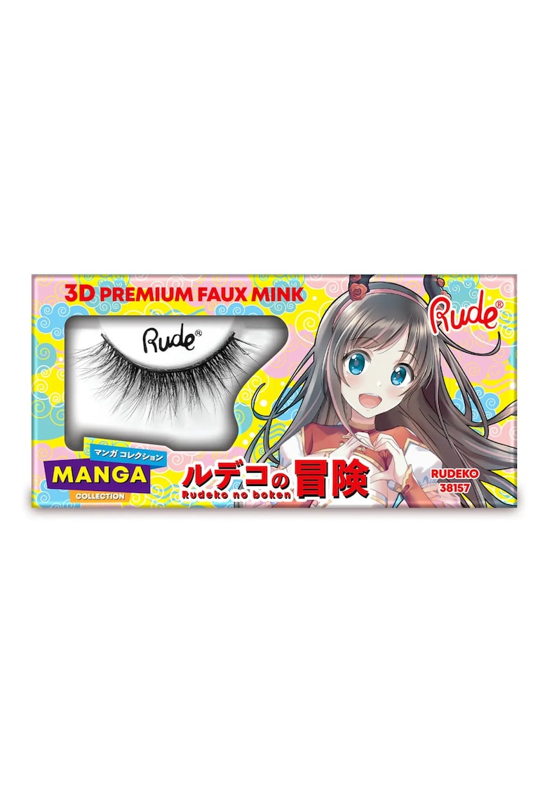 Gene false premium - efect 3D - model ko - Chibi Manga Faux Mink - Rude Cosmetics - 1 articol