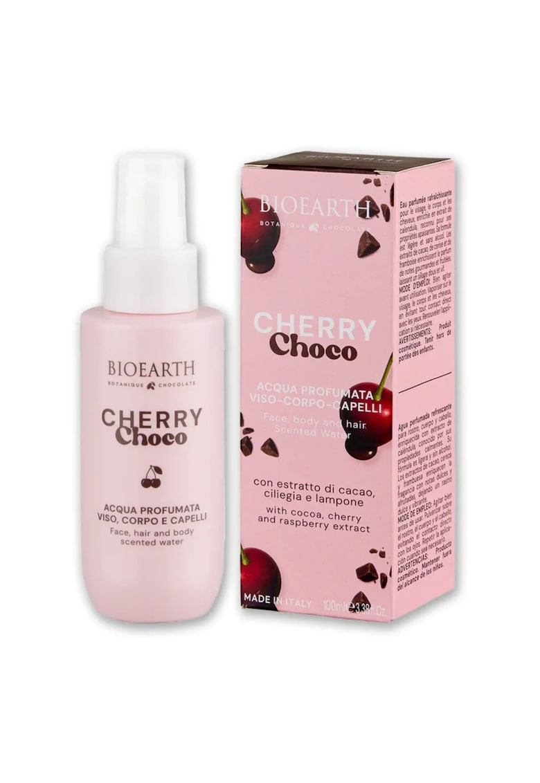 Apa parfumata pentru fata - corp si par - cu extract de cacao - cirese & zmeura - Cherry Choco - 100 ml